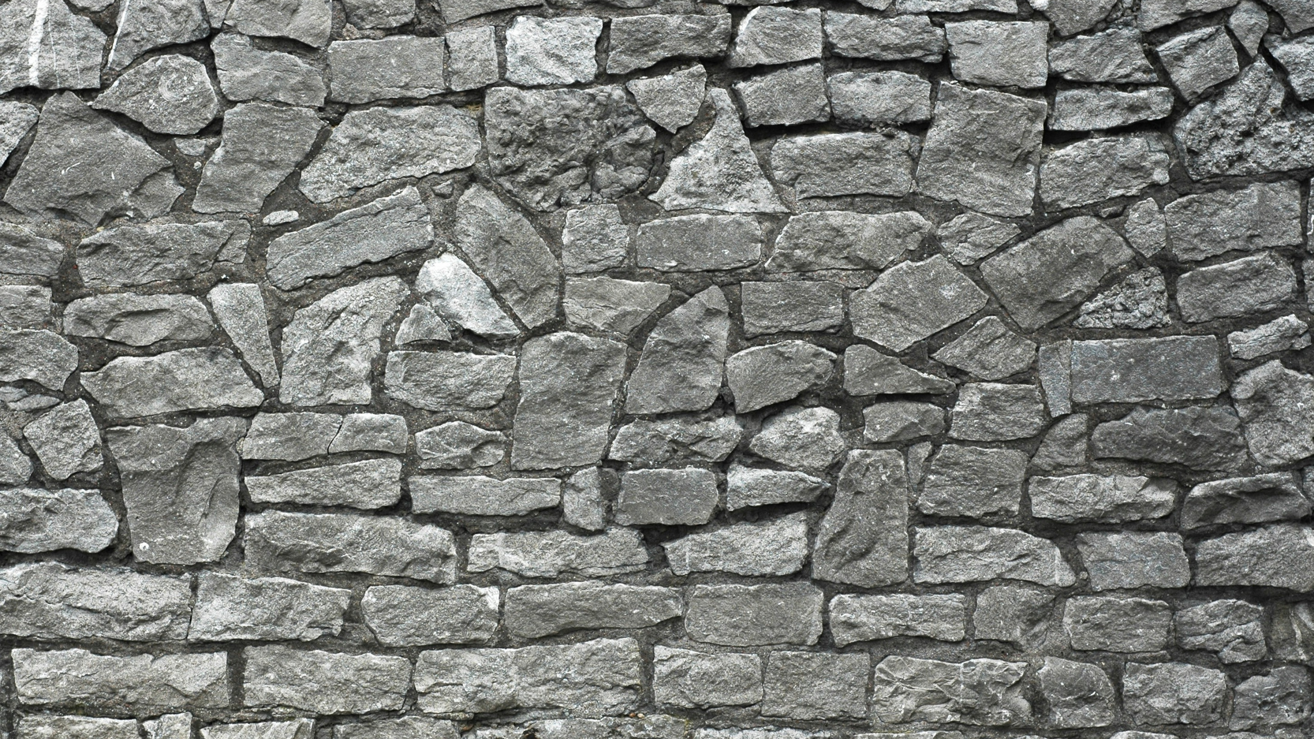 Grey and Black Brick Wall. Wallpaper in 2560x1440 Resolution