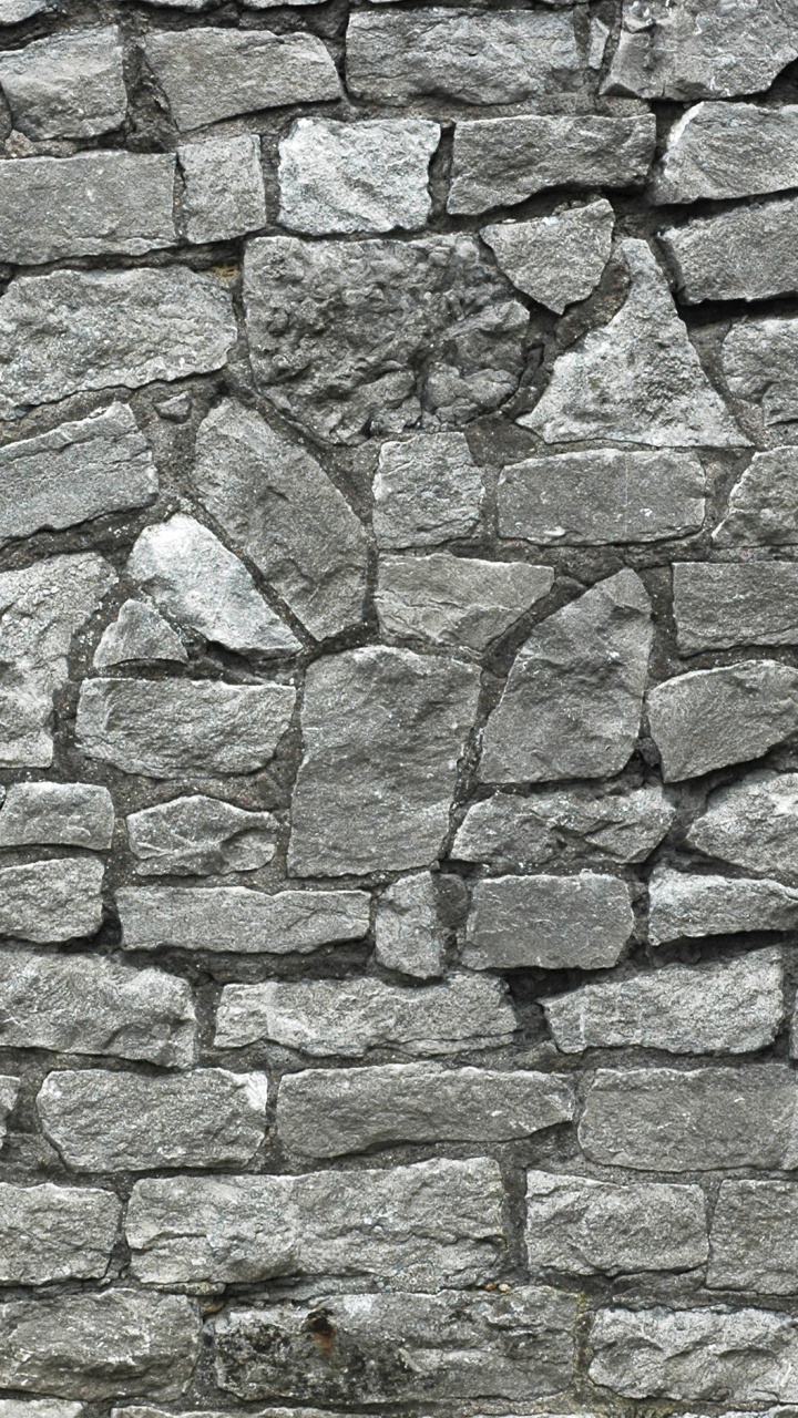 Grey and Black Brick Wall. Wallpaper in 720x1280 Resolution