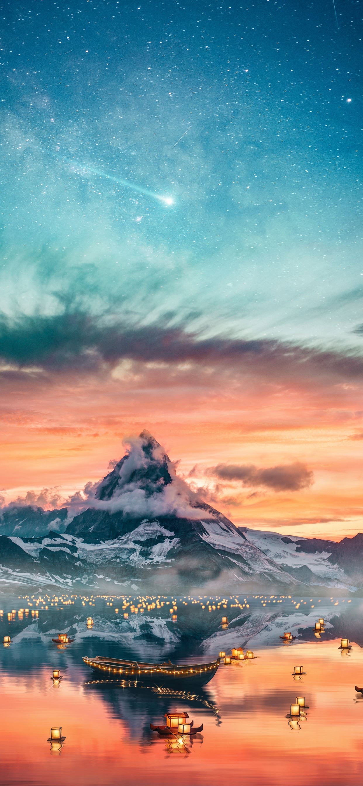 Landscape, Cloud, Atmosphere, Ecoregion, Light. Wallpaper in 1242x2688 Resolution