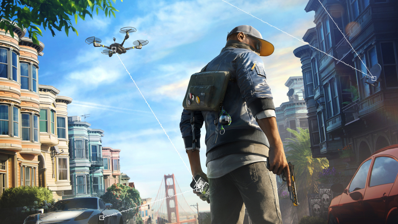 Watch Dogs 2, Ubisoft, Xbox One, Pc-Spiel, Grand Theft Auto San Andreas. Wallpaper in 1280x720 Resolution