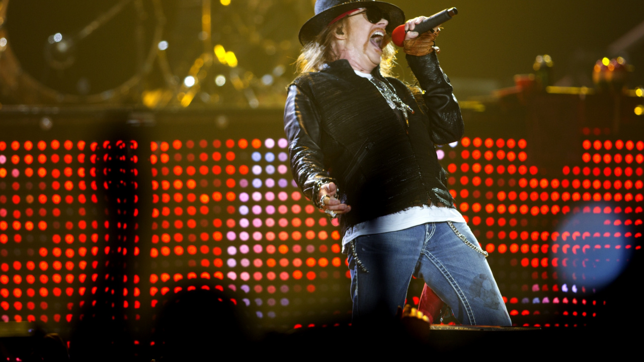 Music Artist, Concert, Guns N Roses, Performance, Music. Wallpaper in 1280x720 Resolution