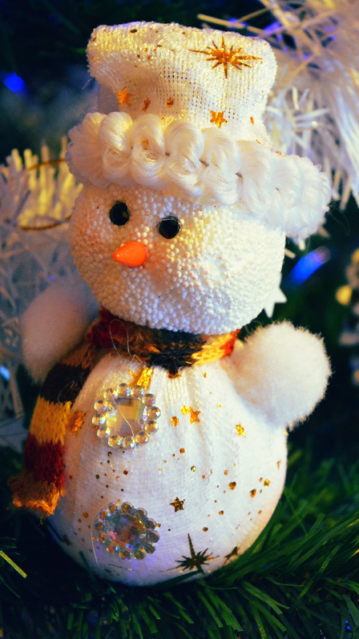 Ornement de Noël, Décoration de Noël, Le Jour De Noël, Arbre de Noël, Bonhomme. Wallpaper in 720x1280 Resolution