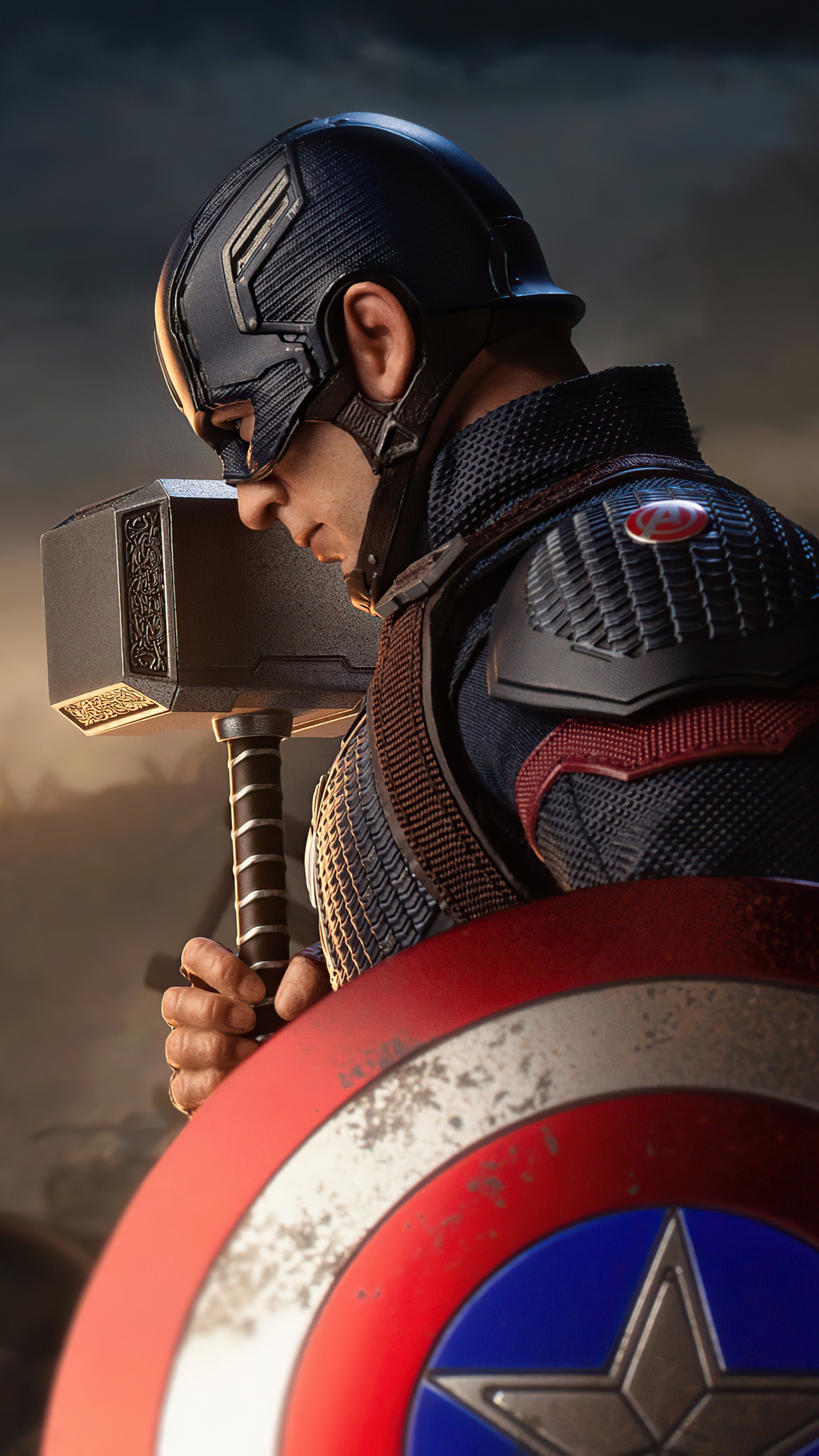 Superhero, Bouclier, Captain America, Armure, Vengeur. Wallpaper in 1440x2560 Resolution