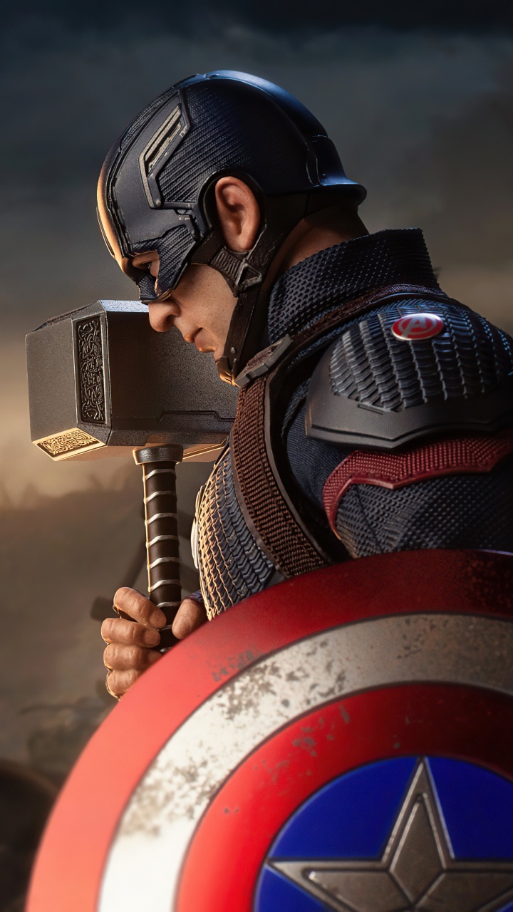 Superhero, Shield, Helmet, Captain America, Armour. Wallpaper in 720x1280 Resolution