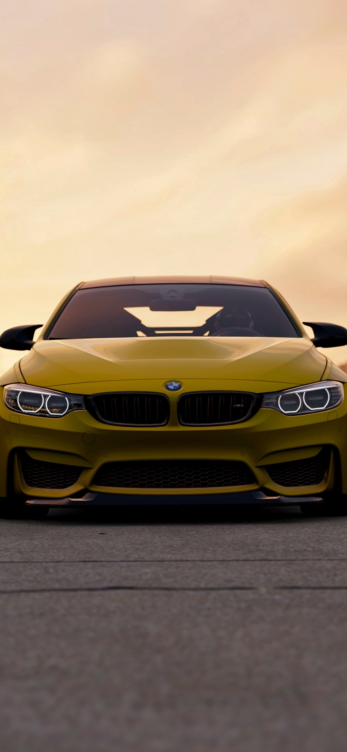 Bmw m 3 Marron Sur Route. Wallpaper in 1125x2436 Resolution