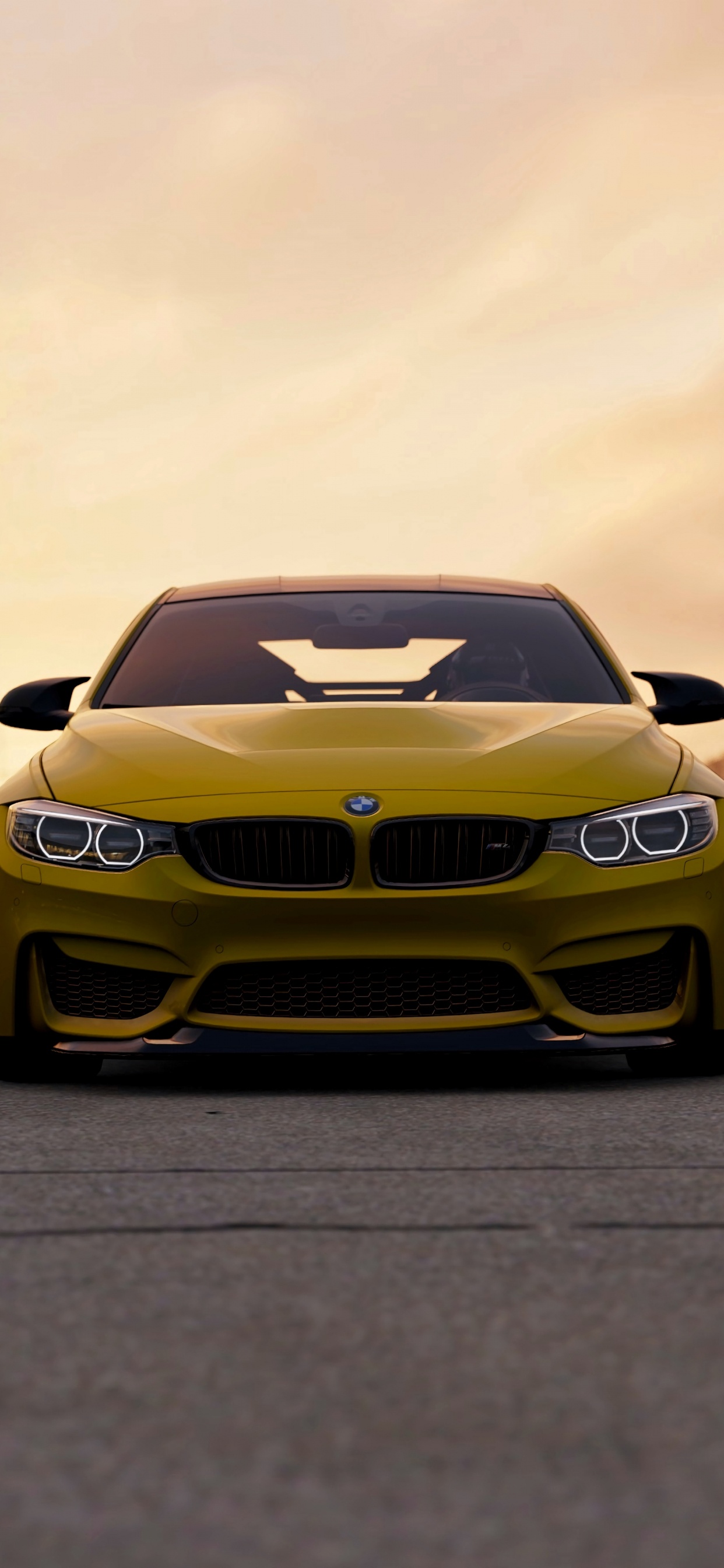 Bmw m 3 Marron Sur Route. Wallpaper in 1242x2688 Resolution