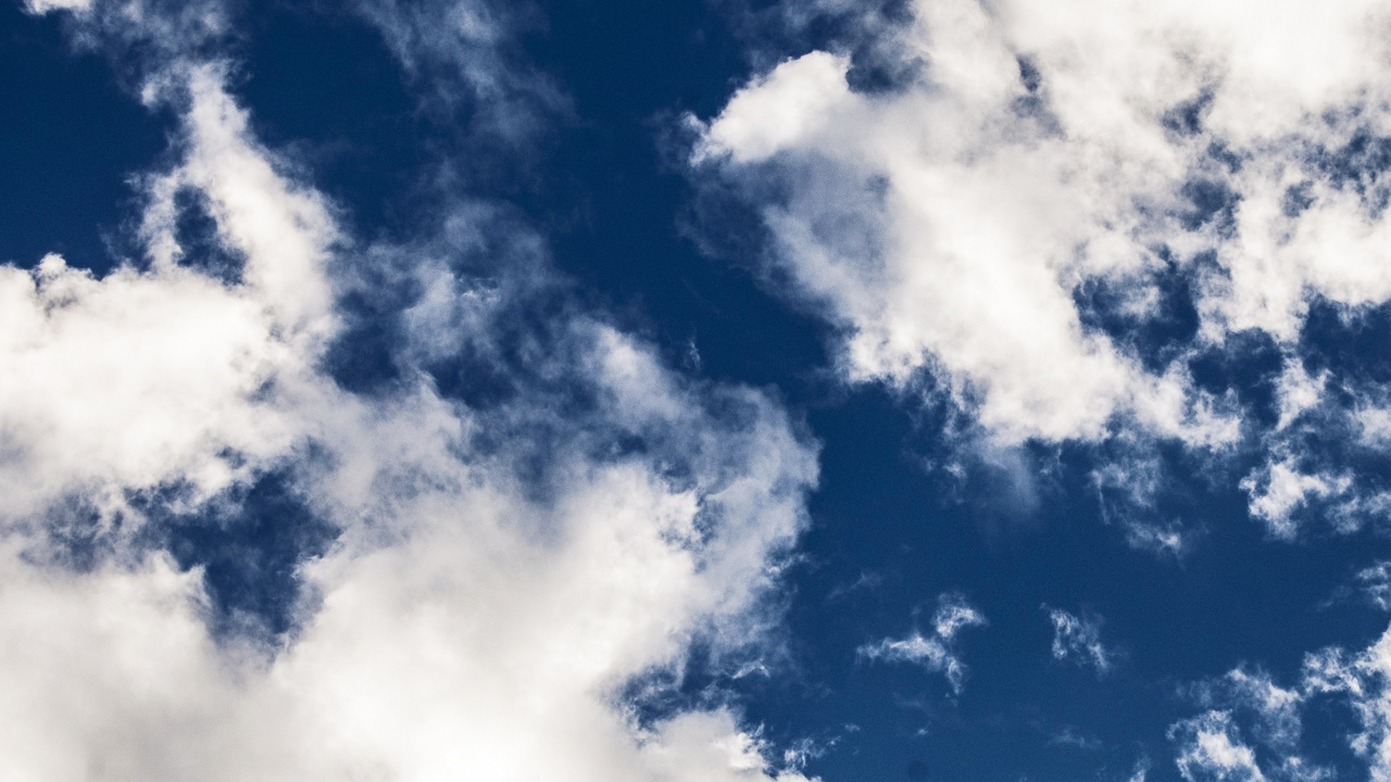 Verano, Cielo Azul Oscuro Con Nubes, Ambiente, Azul, Cumulus. Wallpaper in 1280x720 Resolution