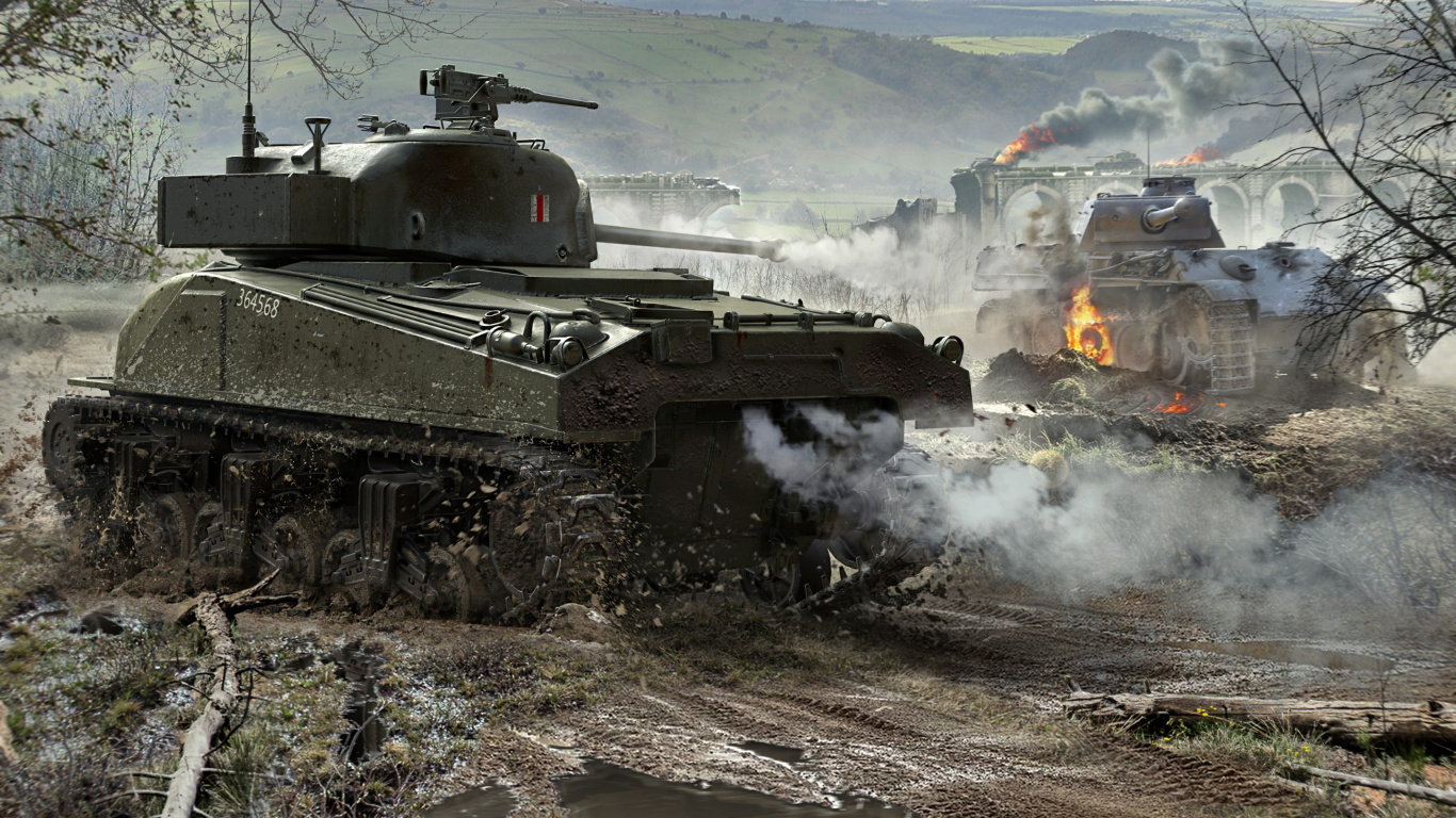 World of Tanks, Wargaming, Tanque, World of Tanks Blitz, Militar. Wallpaper in 1366x768 Resolution