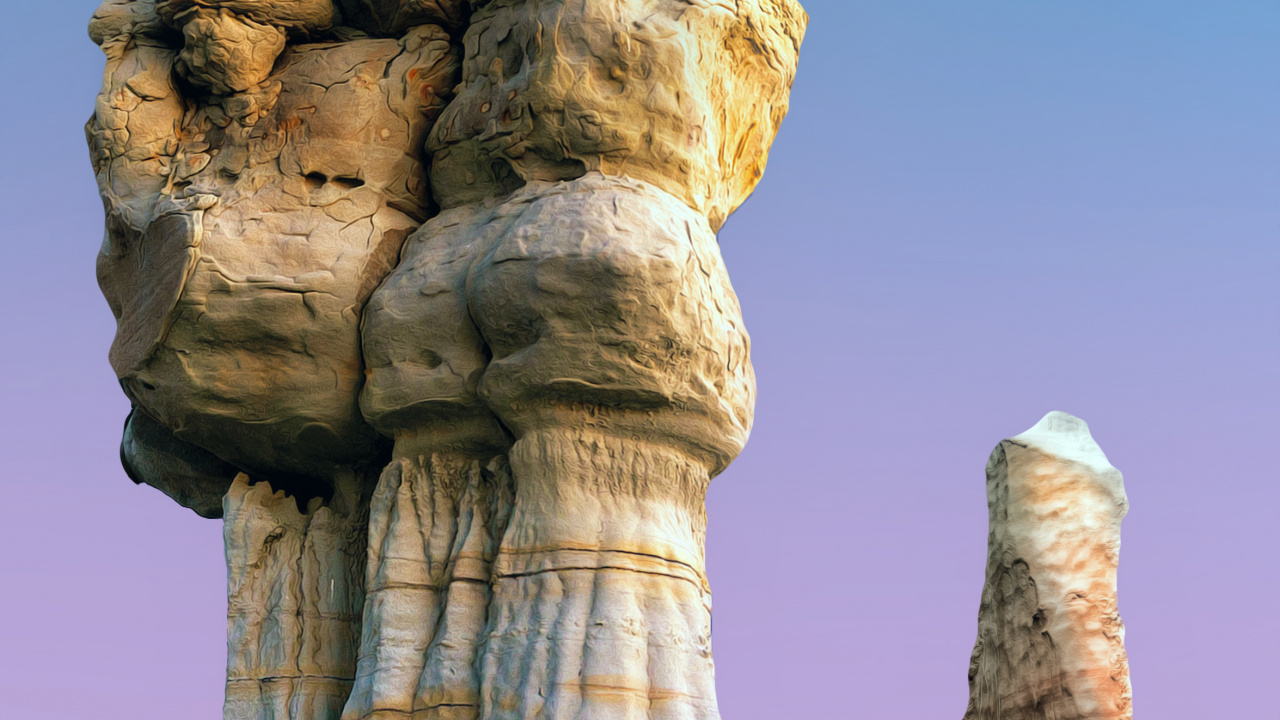 Landmark, Albuquerque, Golf Course Road Southeast, Sculpture, Bedrock. Wallpaper in 1280x720 Resolution