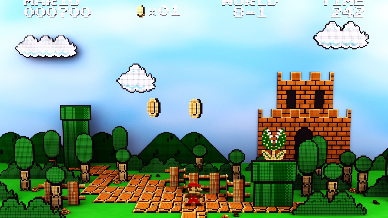 Super Mario Bros, Cartoon, Games, Toad, Tree. Wallpaper in 1280x720 Resolution