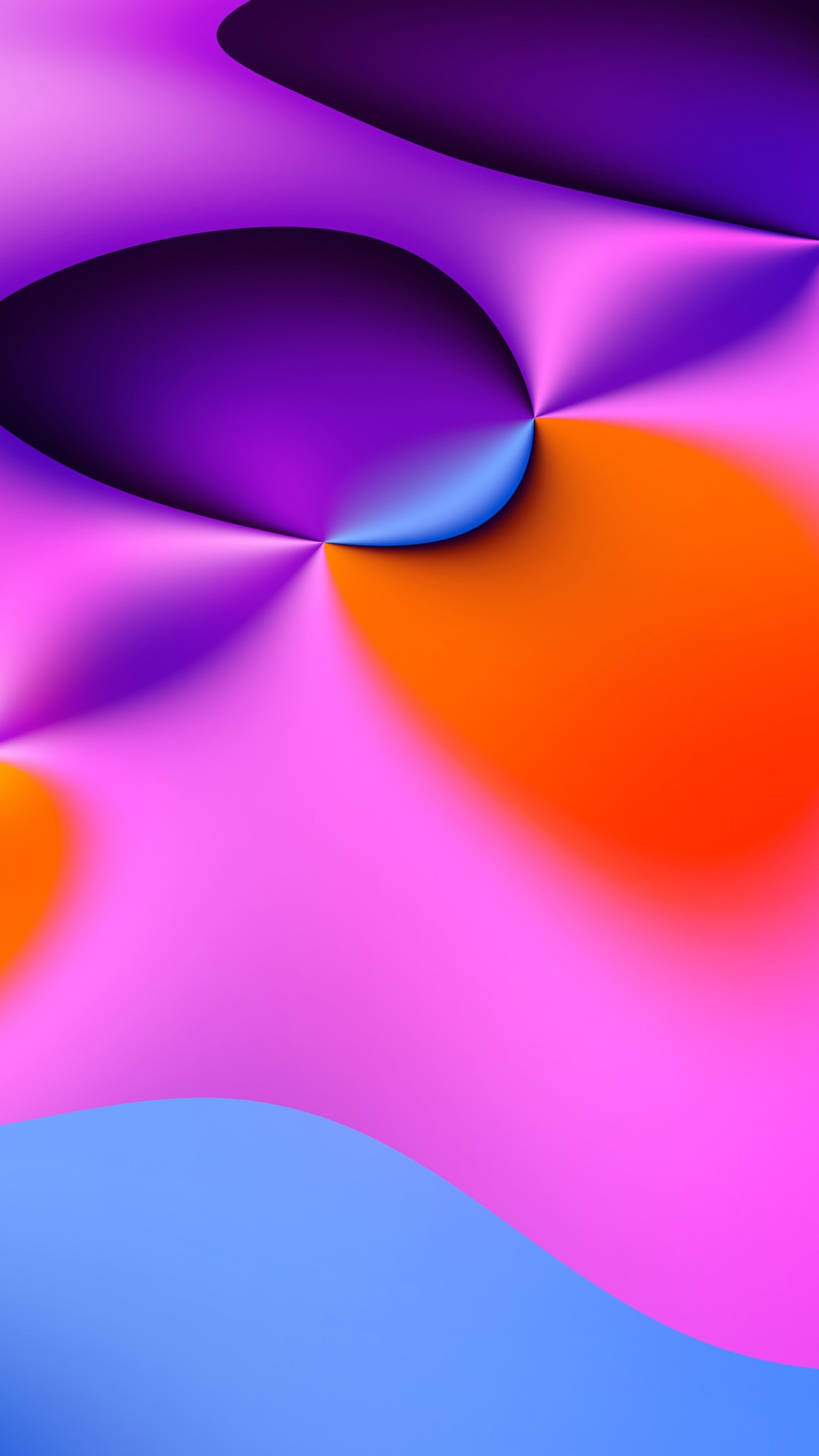 Pintura Abstracta Violeta Naranja y Amarilla. Wallpaper in 1080x1920 Resolution