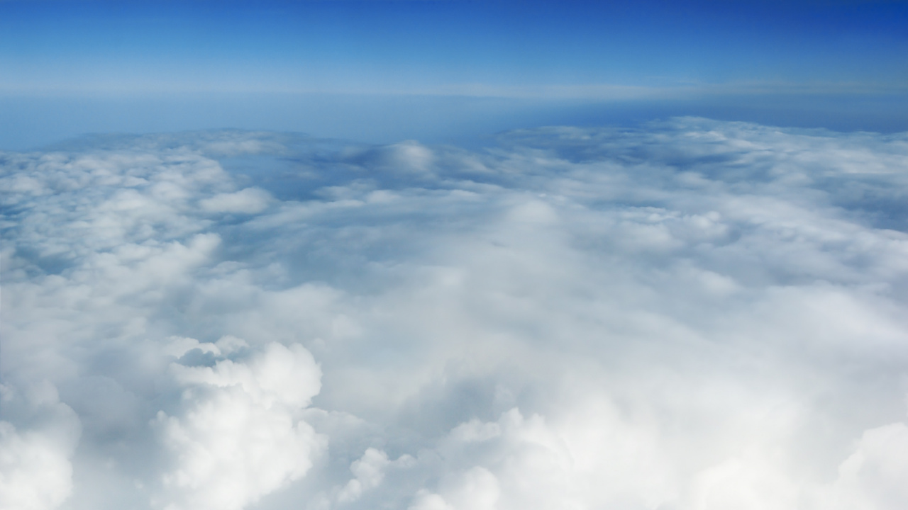 White Clouds and Blue Sky. Wallpaper in 1280x720 Resolution