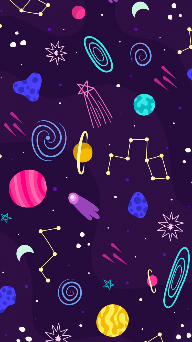 Pattern, Umidigi Bison, UMiDIGI, Purple, Violet. Wallpaper in 750x1334 Resolution