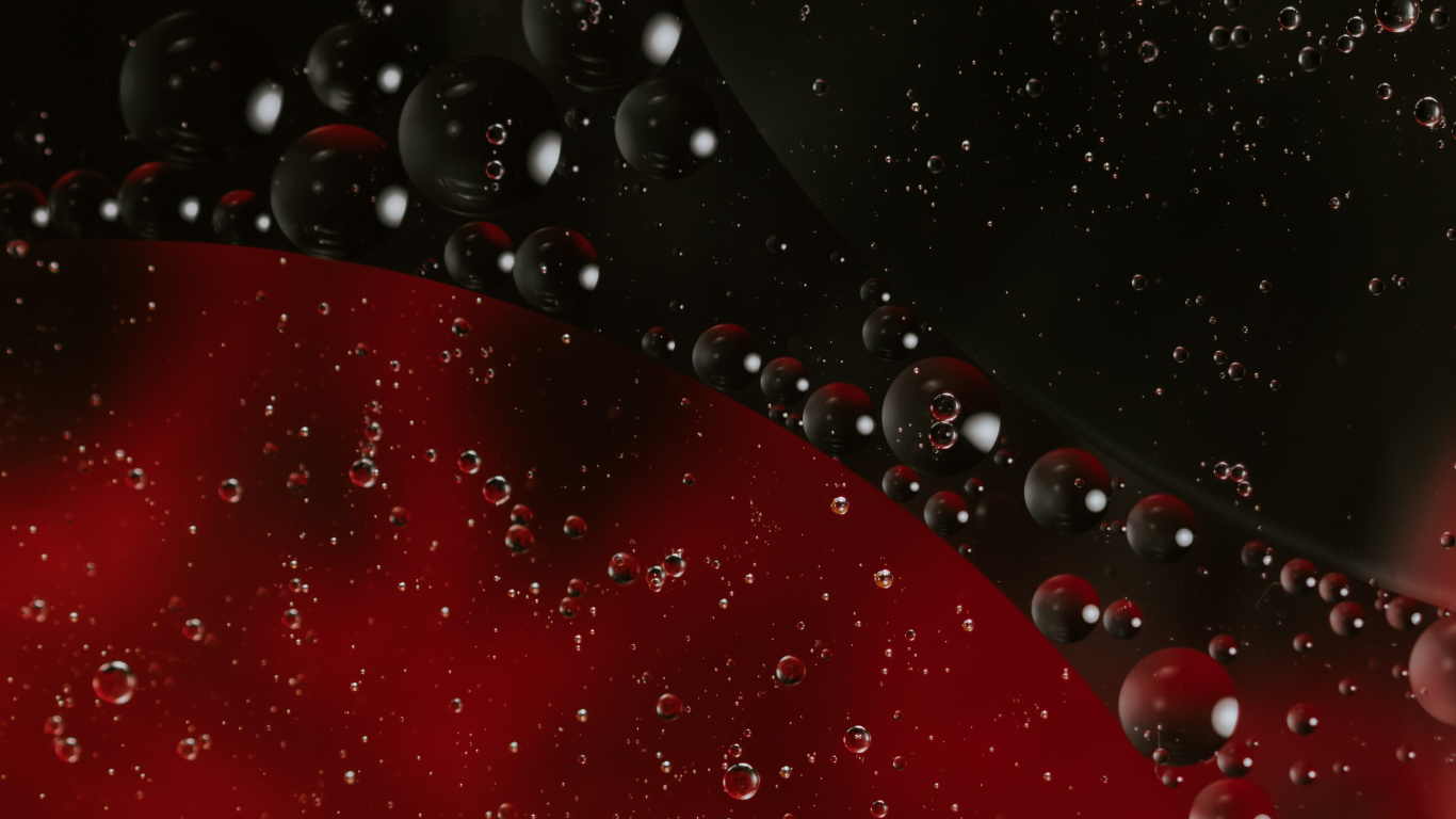 Gouttes D'eau Sur la Surface du Verre. Wallpaper in 1366x768 Resolution