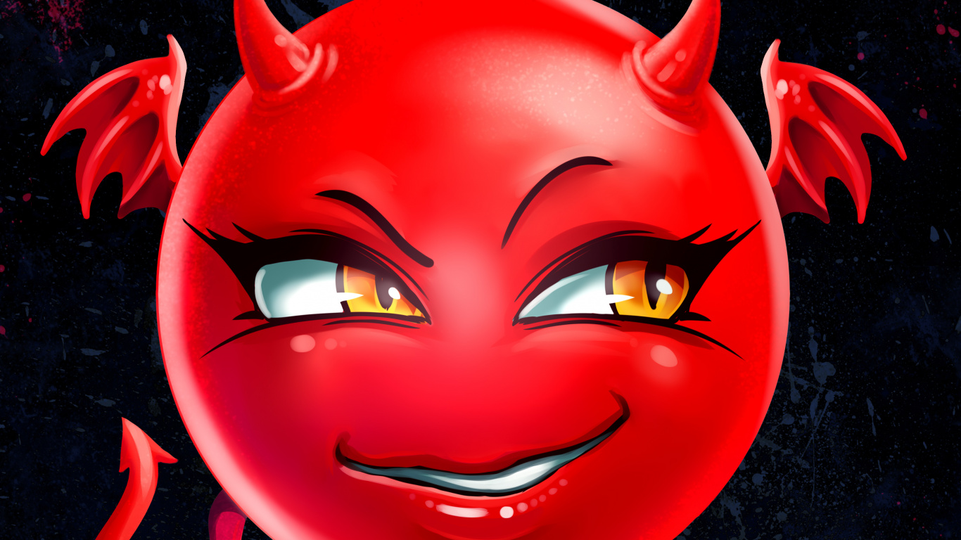 Emoji, Skull Emoji, Smiley, Apple Color Emoji, Red. Wallpaper in 1366x768 Resolution