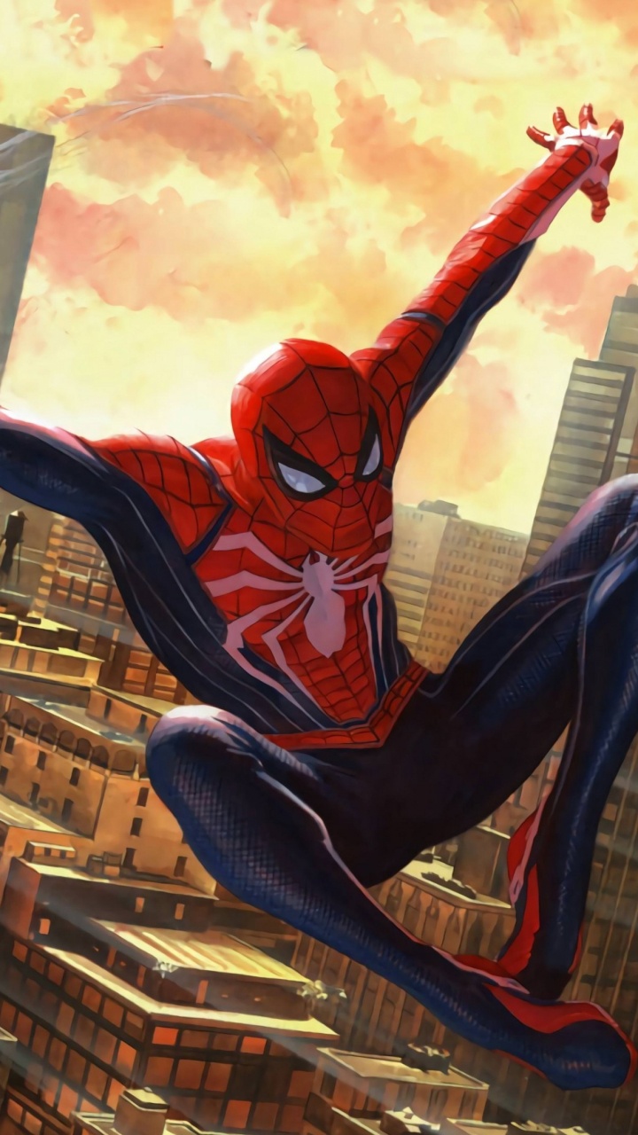 Spider-man, Superhéroe, Juego de Aventura, Juego de Pc, Ilustración. Wallpaper in 720x1280 Resolution