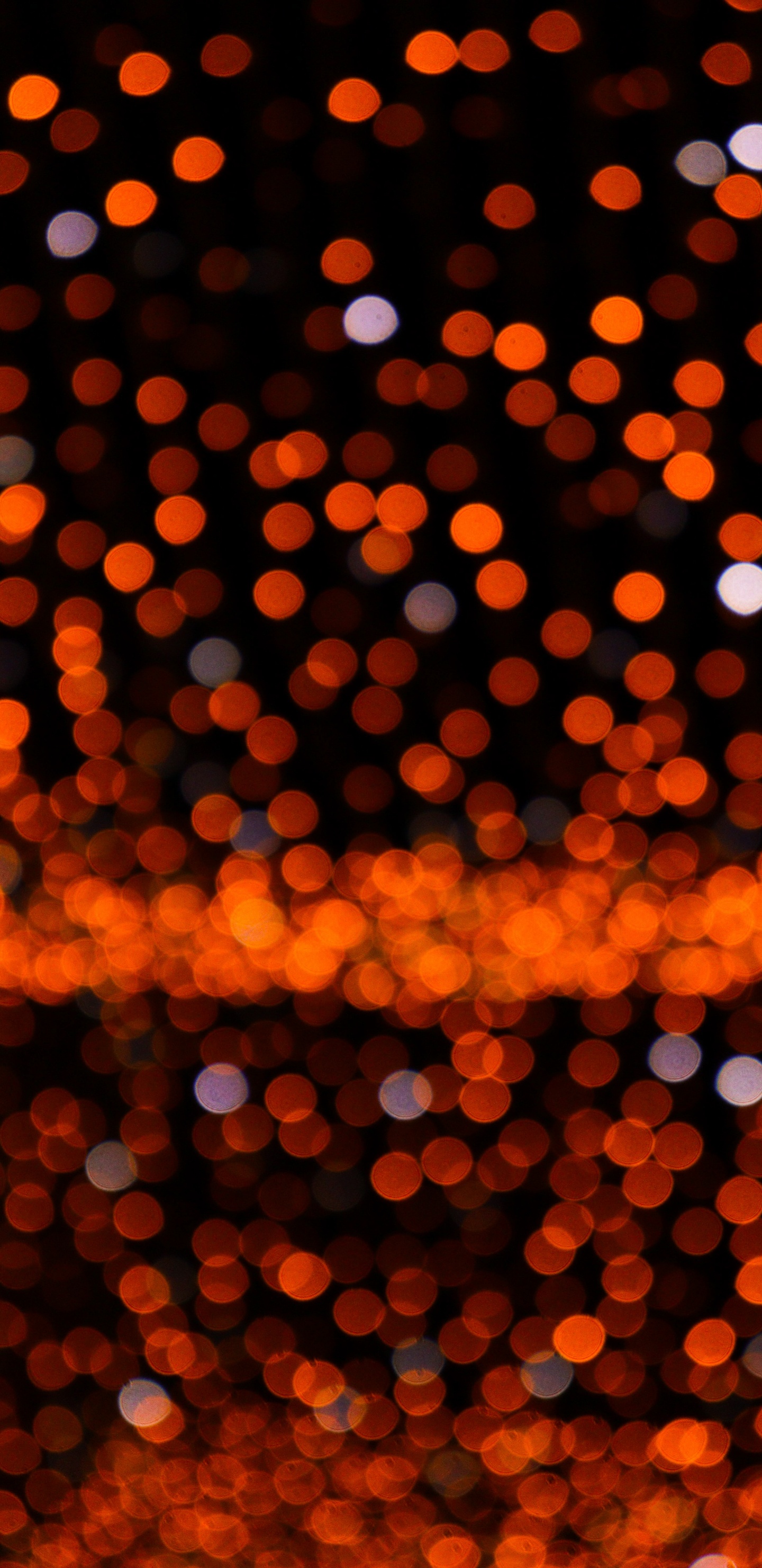 Lumières Bokeh Orange et Blanches. Wallpaper in 1440x2960 Resolution
