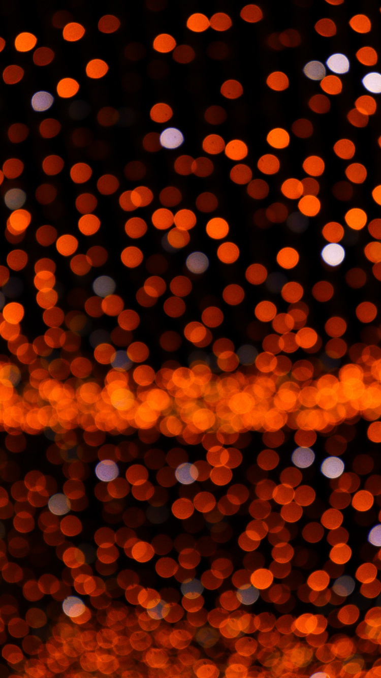 Lumières Bokeh Orange et Blanches. Wallpaper in 750x1334 Resolution