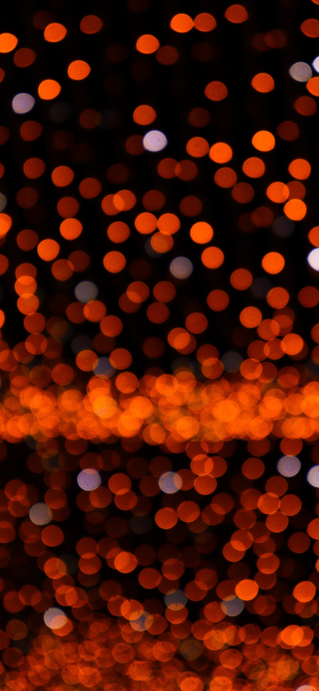 Orange-weiße Bokeh-Lichter. Wallpaper in 1242x2688 Resolution