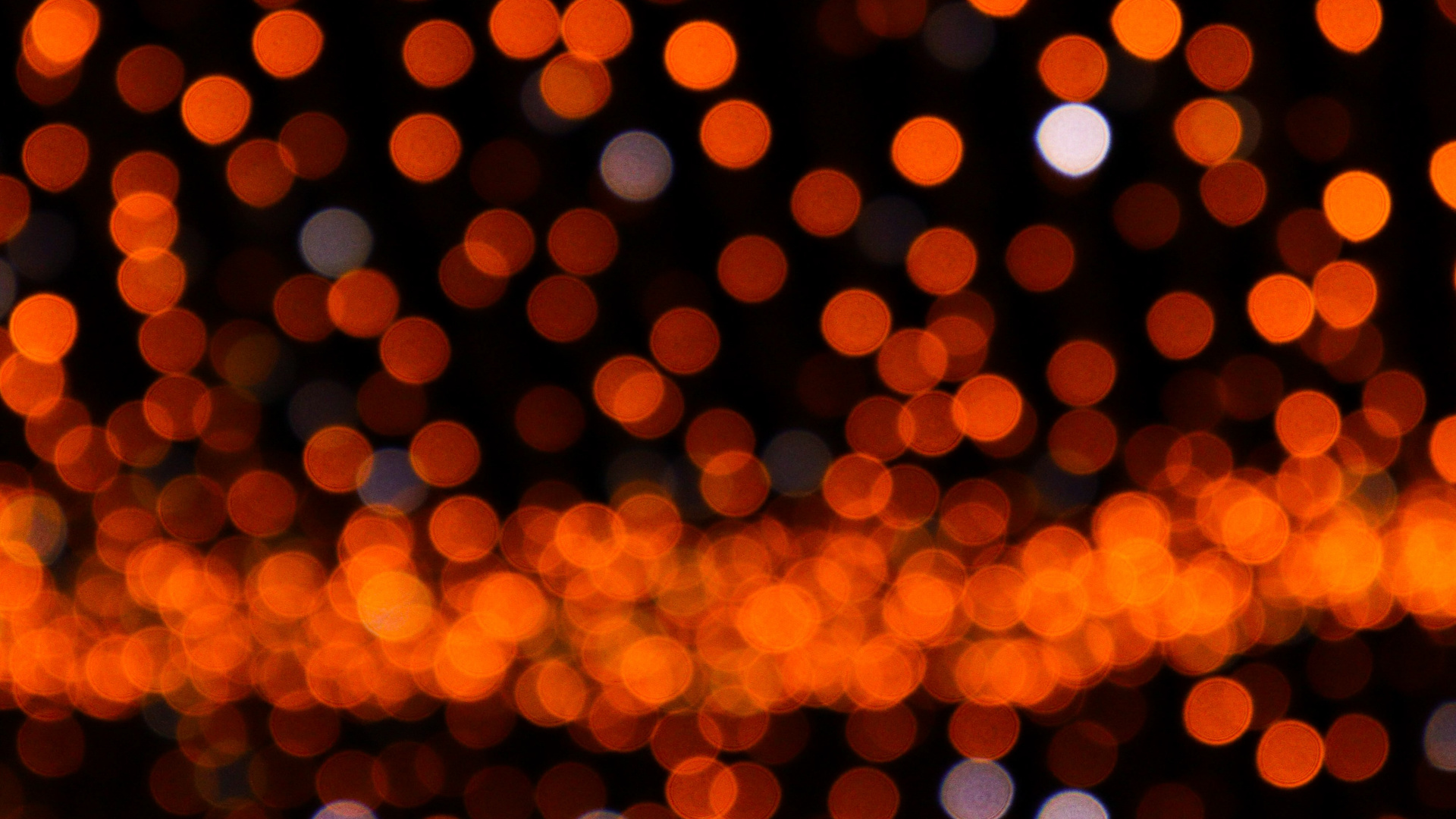 Orange-weiße Bokeh-Lichter. Wallpaper in 1920x1080 Resolution