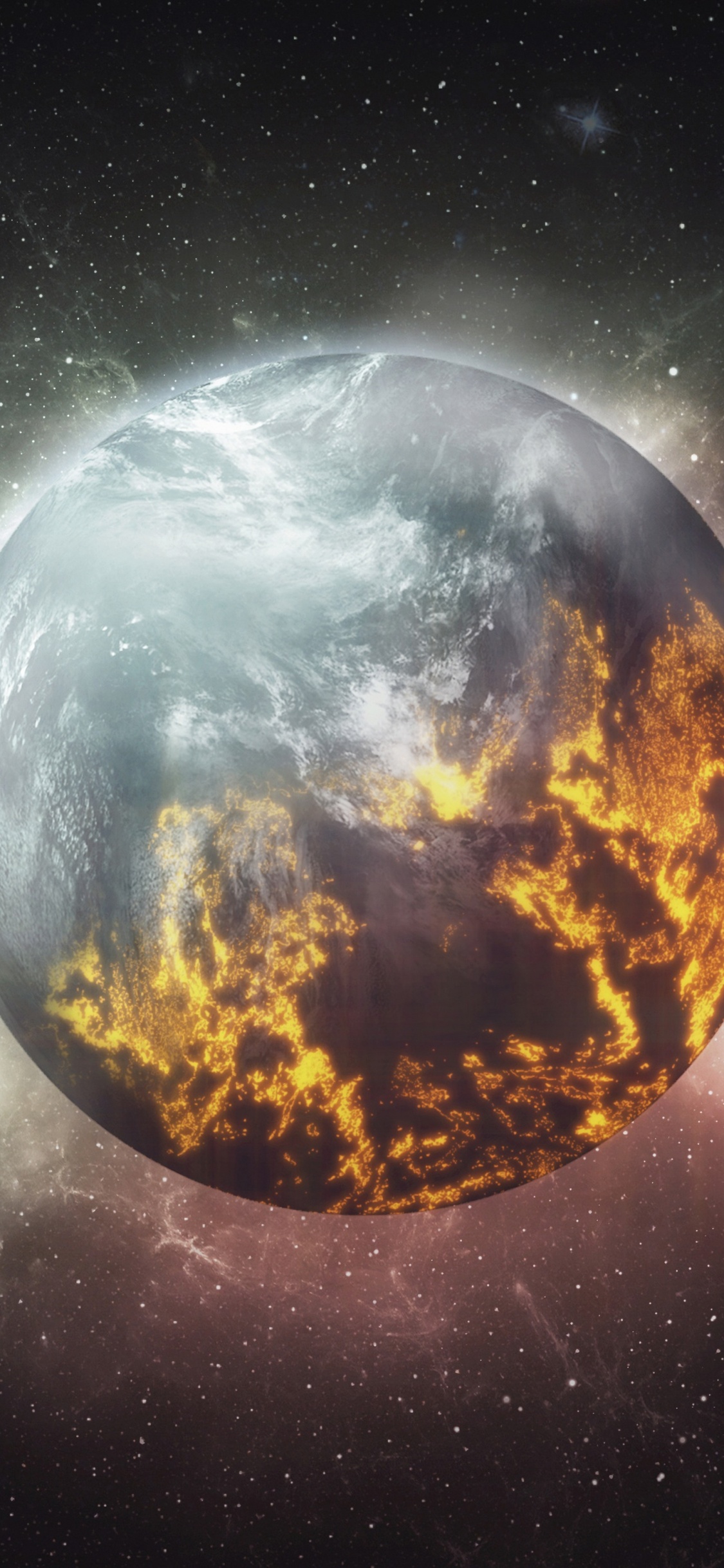 Full Moon in The Sky. Wallpaper in 1125x2436 Resolution