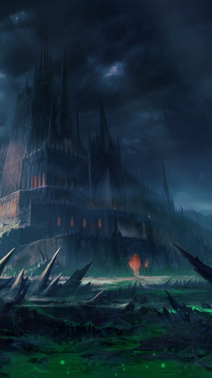 Casa en Llamas Bajo Nubes Oscuras. Wallpaper in 720x1280 Resolution