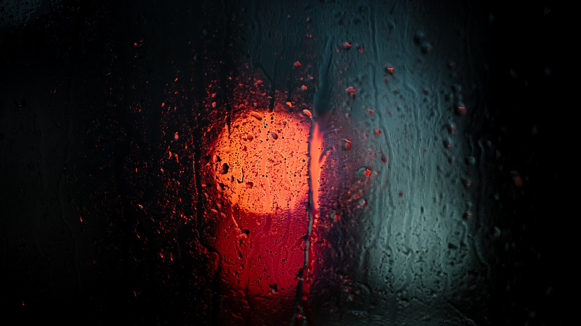 Water Droplets on Glass Window. Wallpaper in 1920x1080 Resolution