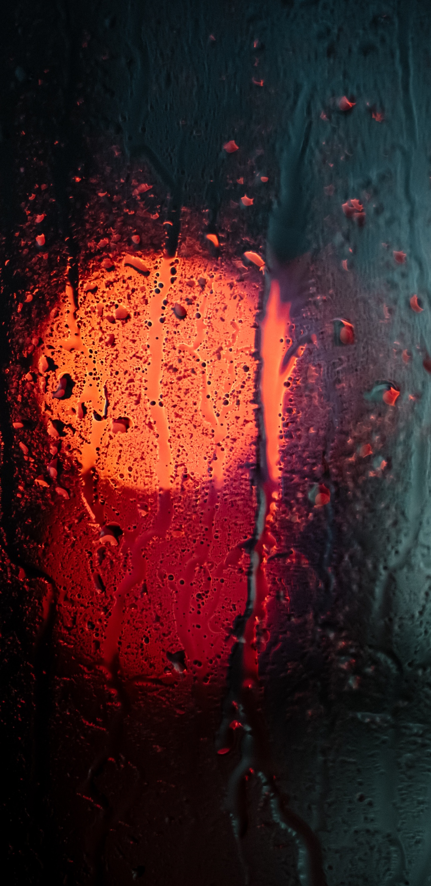 Gouttes D'eau Sur la Vitre. Wallpaper in 1440x2960 Resolution