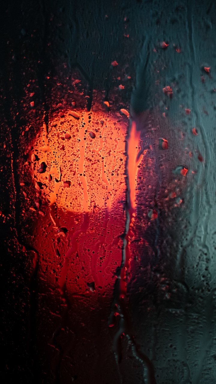 Gotas de Agua en la Ventana de Vidrio. Wallpaper in 720x1280 Resolution