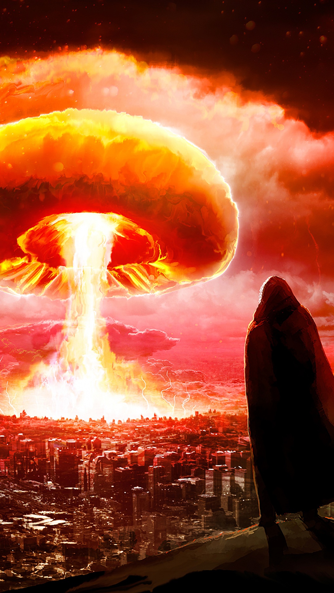 Nukleare Explosion, Knall, Nuclear Warfare, Atompilz, Atombombe. Wallpaper in 1080x1920 Resolution