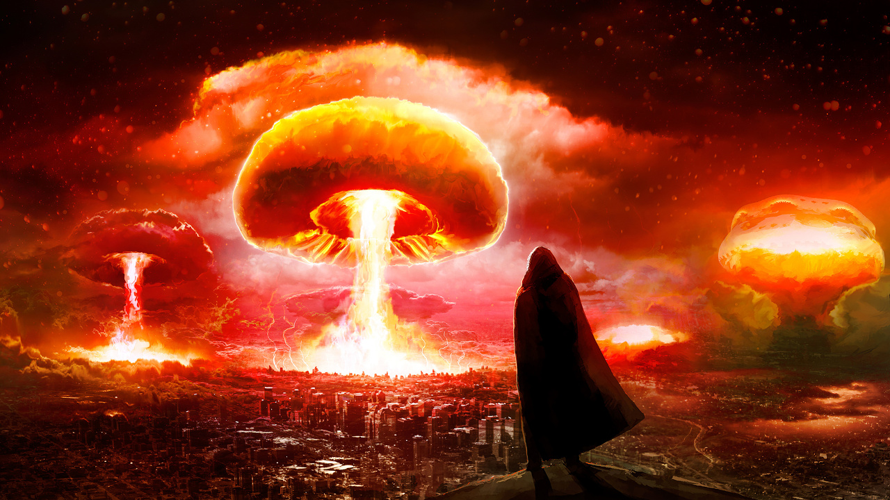 Nukleare Explosion, Knall, Nuclear Warfare, Atompilz, Atombombe. Wallpaper in 1280x720 Resolution