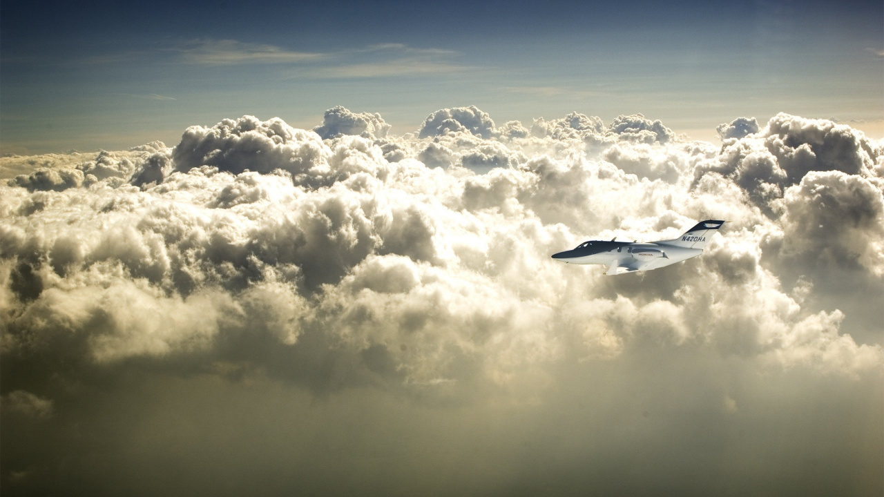 Aeronave, Vuelo, Aviación, Ambiente, Cumulus. Wallpaper in 1280x720 Resolution