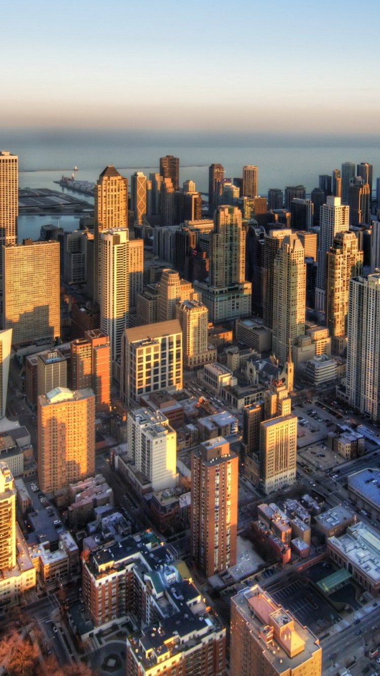 Aerial View of City Buildings During Daytime. Wallpaper in 750x1334 Resolution