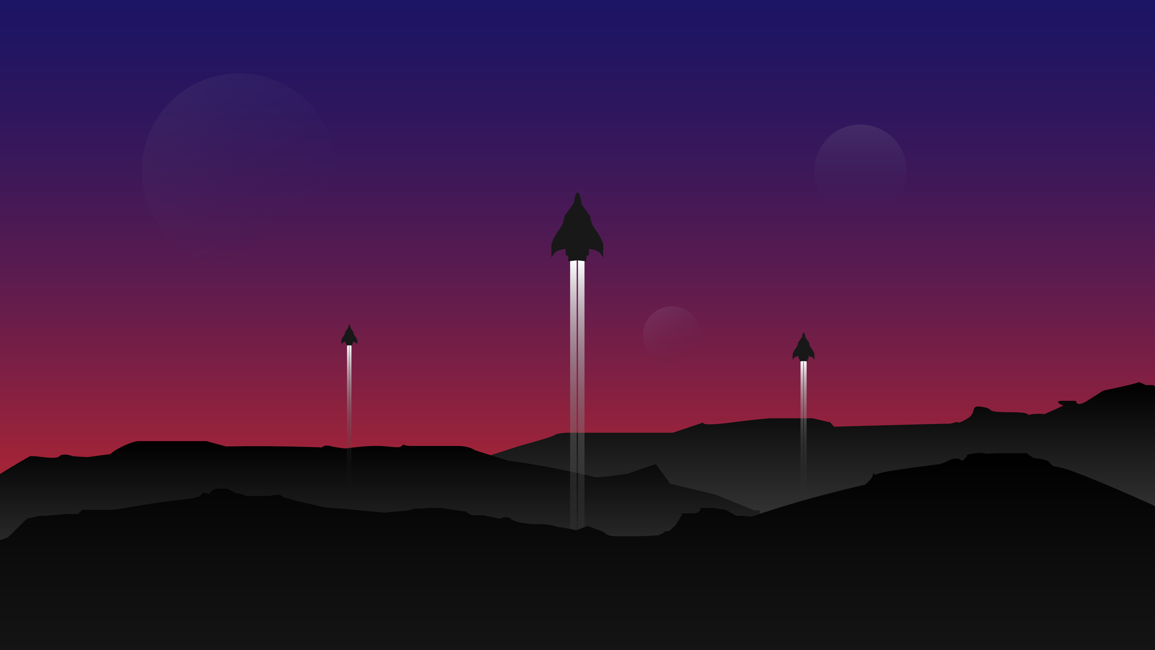 Raum, Raumfahrt, Atmosphäre, Horizont, Pink. Wallpaper in 3840x2160 Resolution