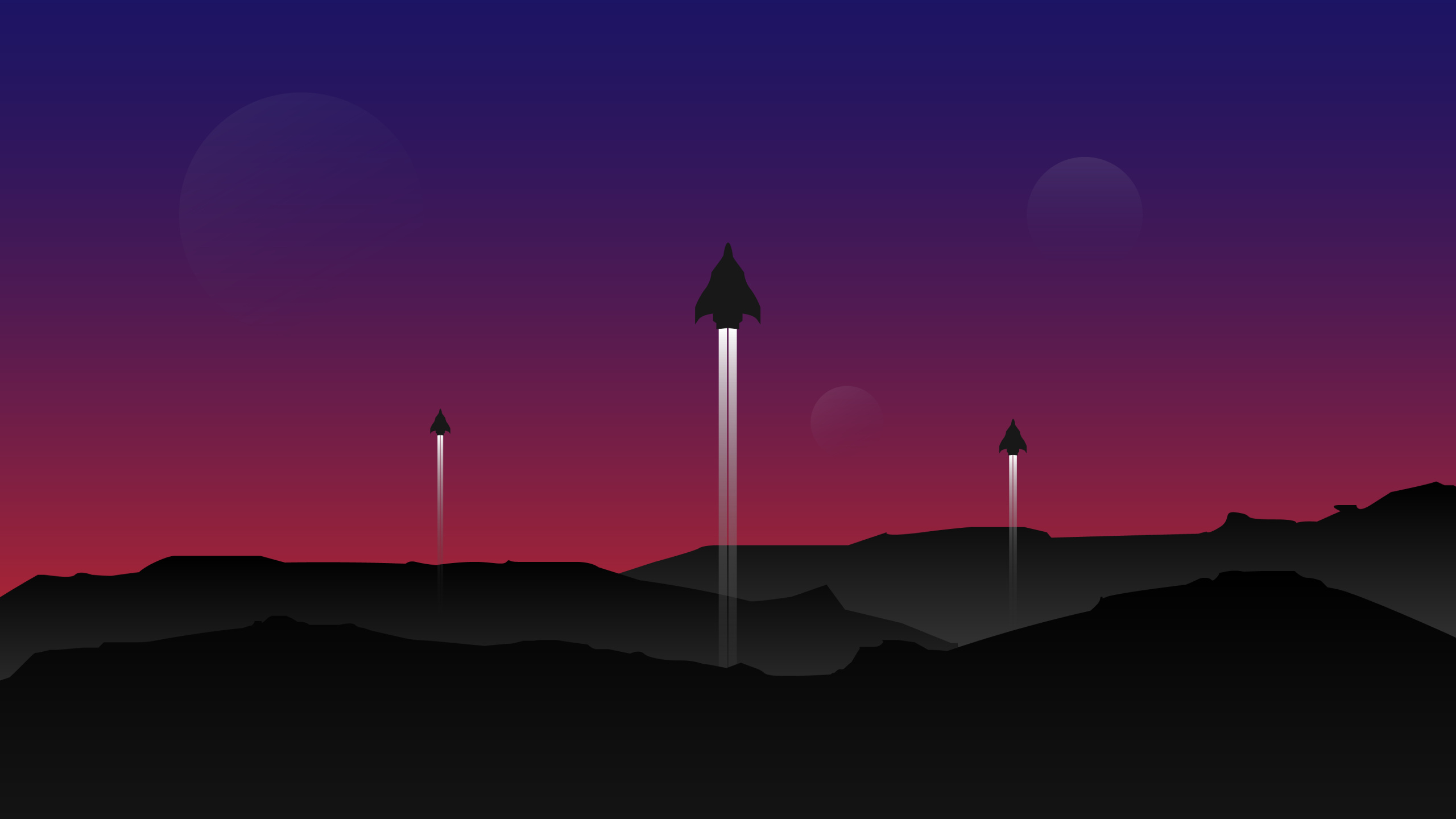 Space, Rocket, Spaceflight, Atmosphere, Red. Wallpaper in 2560x1440 Resolution