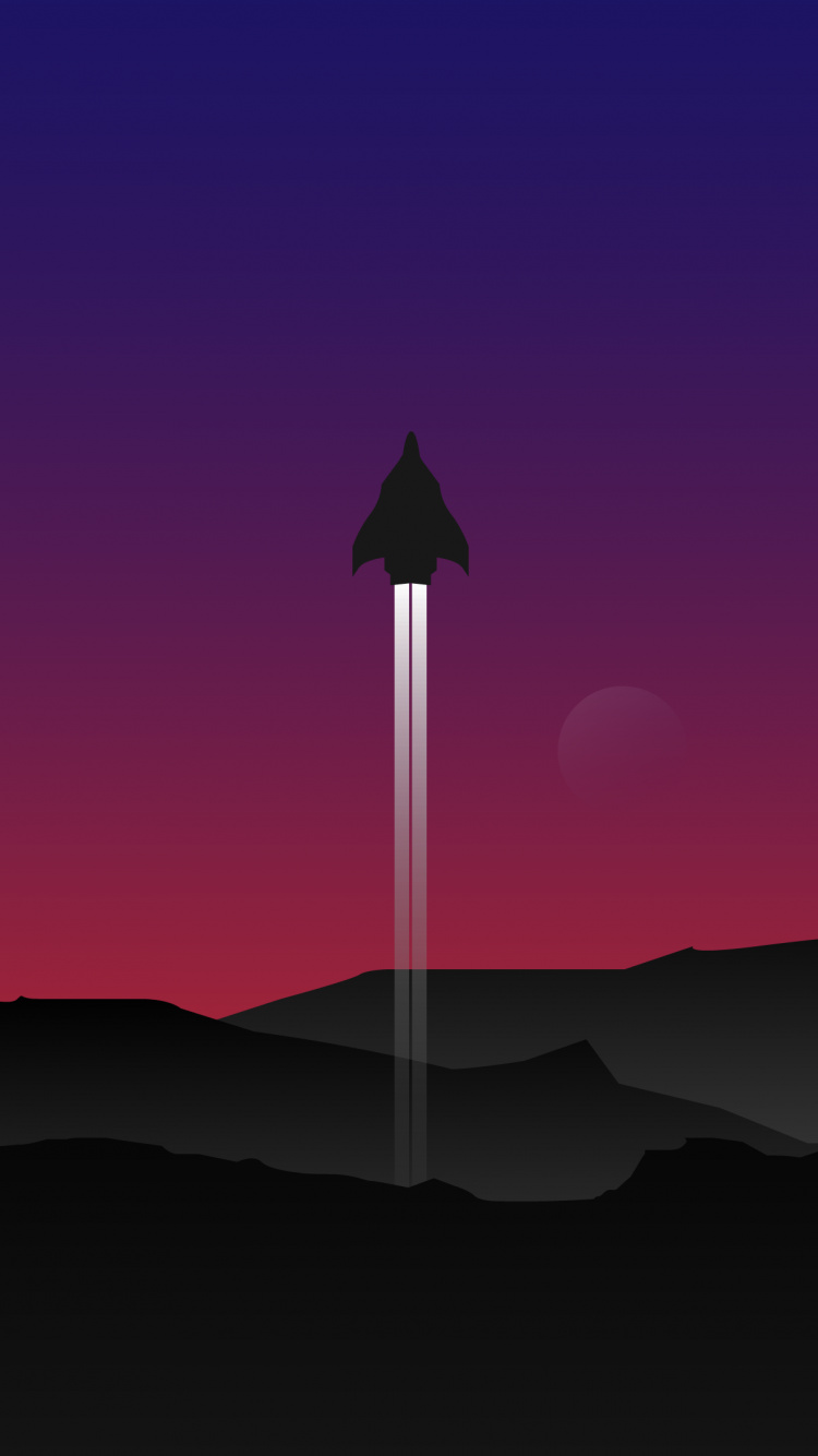 Space, Rocket, Spaceflight, Atmosphere, Red. Wallpaper in 750x1334 Resolution