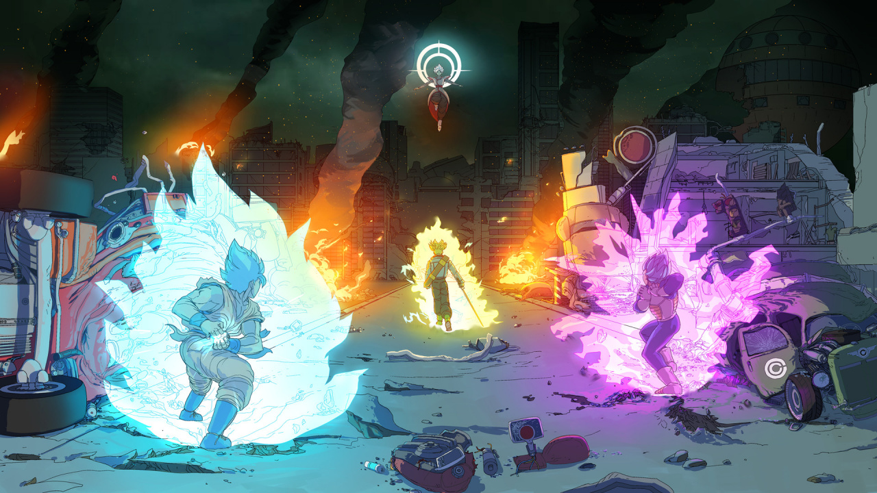 Futuro de la Bola Del Dragón, Vegeta, Tronco, Goku, Gohan. Wallpaper in 1280x720 Resolution