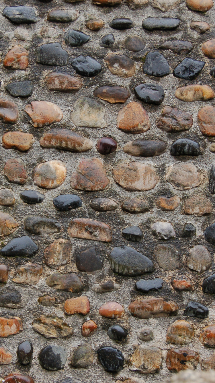 Fragmentos de Piedra Marrón y Gris. Wallpaper in 750x1334 Resolution