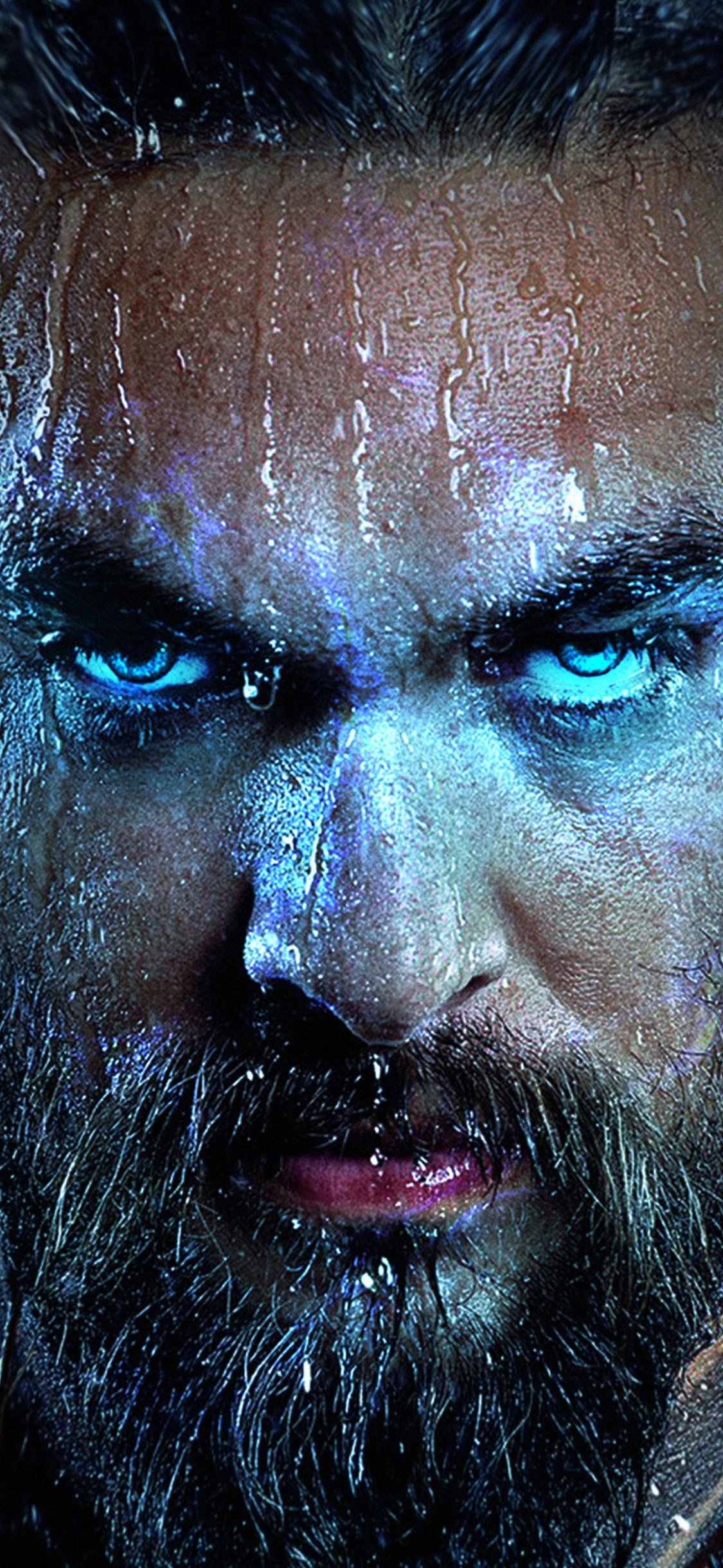 Hombre Con Pintura Facial Blanca y Marrón. Wallpaper in 1125x2436 Resolution