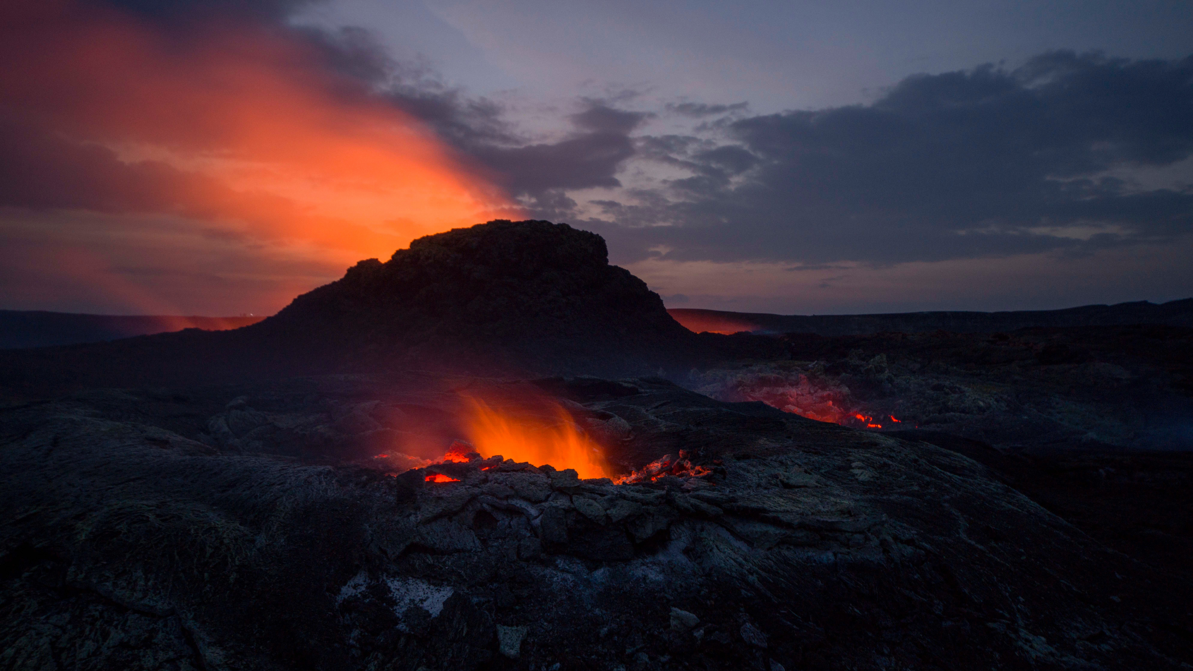Volcán, Lava, Volcánica de Terreno, Tipos de Erupciones Volcánicas, Llanura de Lava. Wallpaper in 3840x2160 Resolution