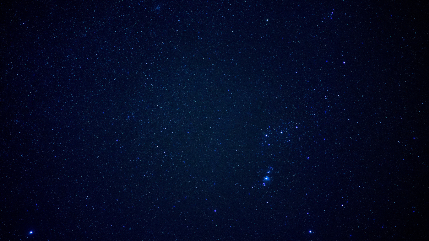 Étoiles Dans le Ciel Pendant la Nuit. Wallpaper in 1366x768 Resolution