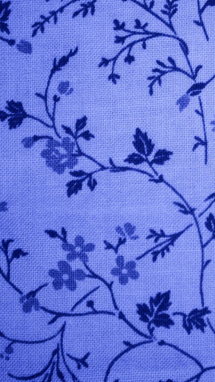 Blau-weißes Florales Textil. Wallpaper in 720x1280 Resolution