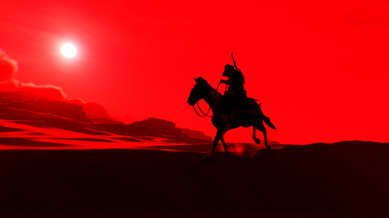 Red, Video Games, Assassins Creed Origins, Assassins, Darkness. Wallpaper in 1280x720 Resolution