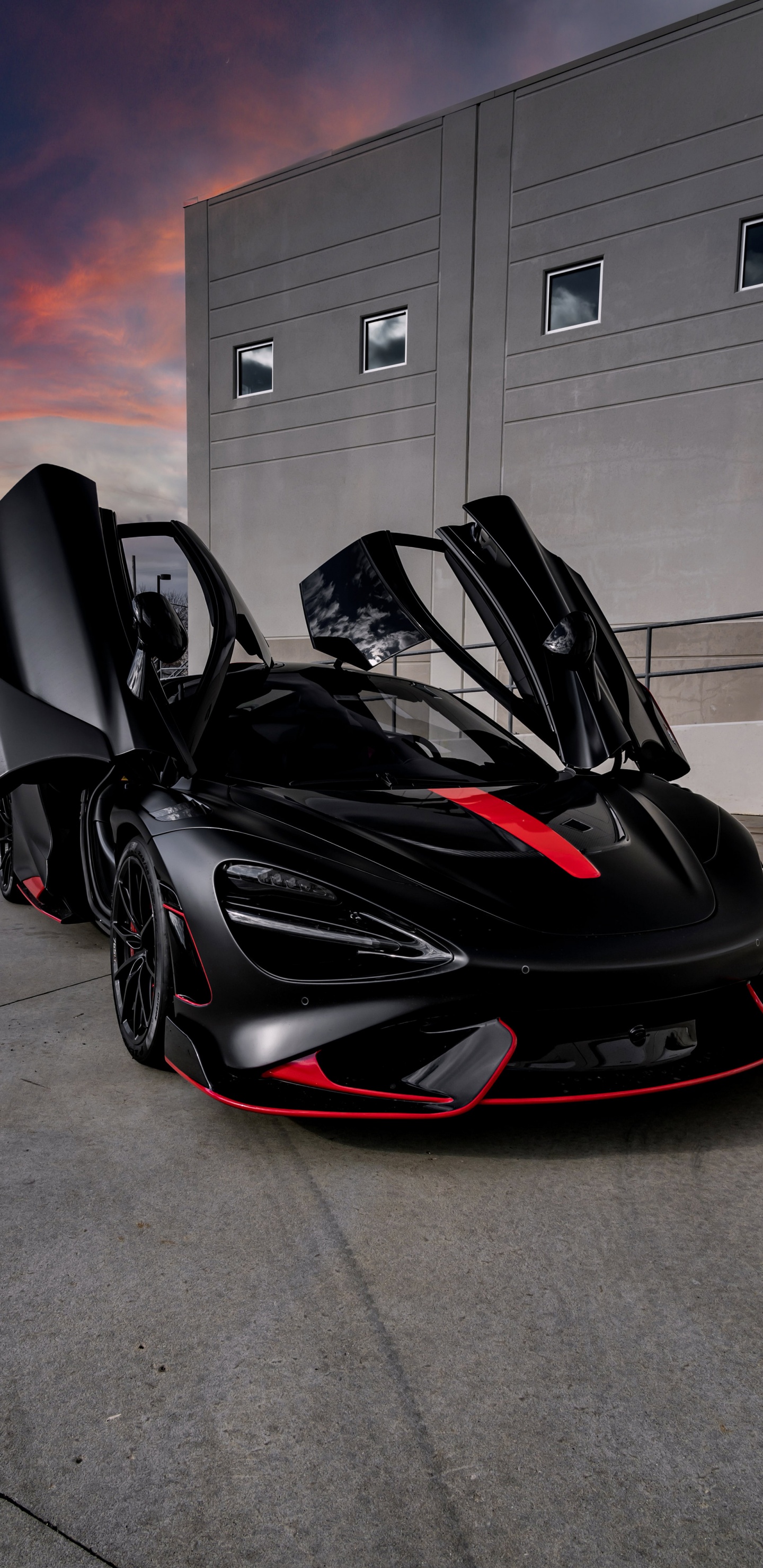 Cars, Car, Black and Red Sports Car, Sports Car, Mclaren 12c. Wallpaper in 1440x2960 Resolution