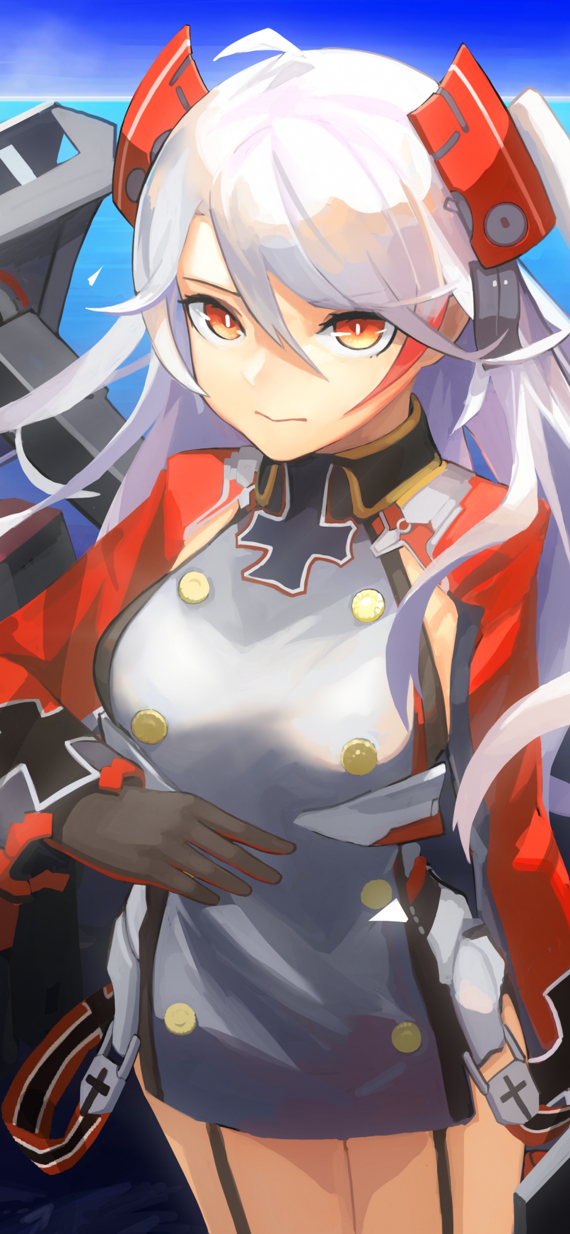 Personnage D'anime Fille Aux Cheveux Blonds. Wallpaper in 1125x2436 Resolution