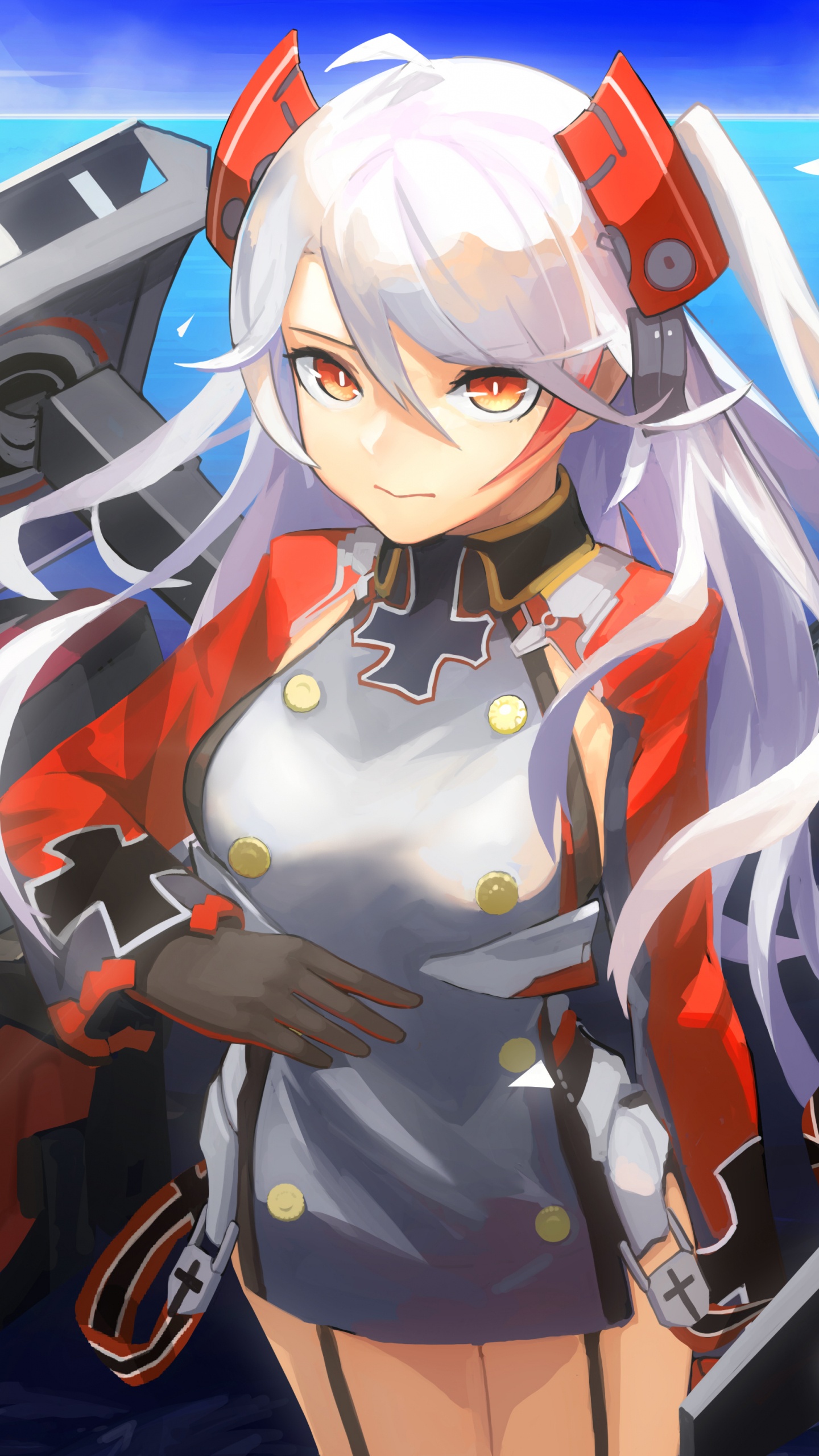 Anime-Charakter Mit Blonden Haaren. Wallpaper in 1440x2560 Resolution