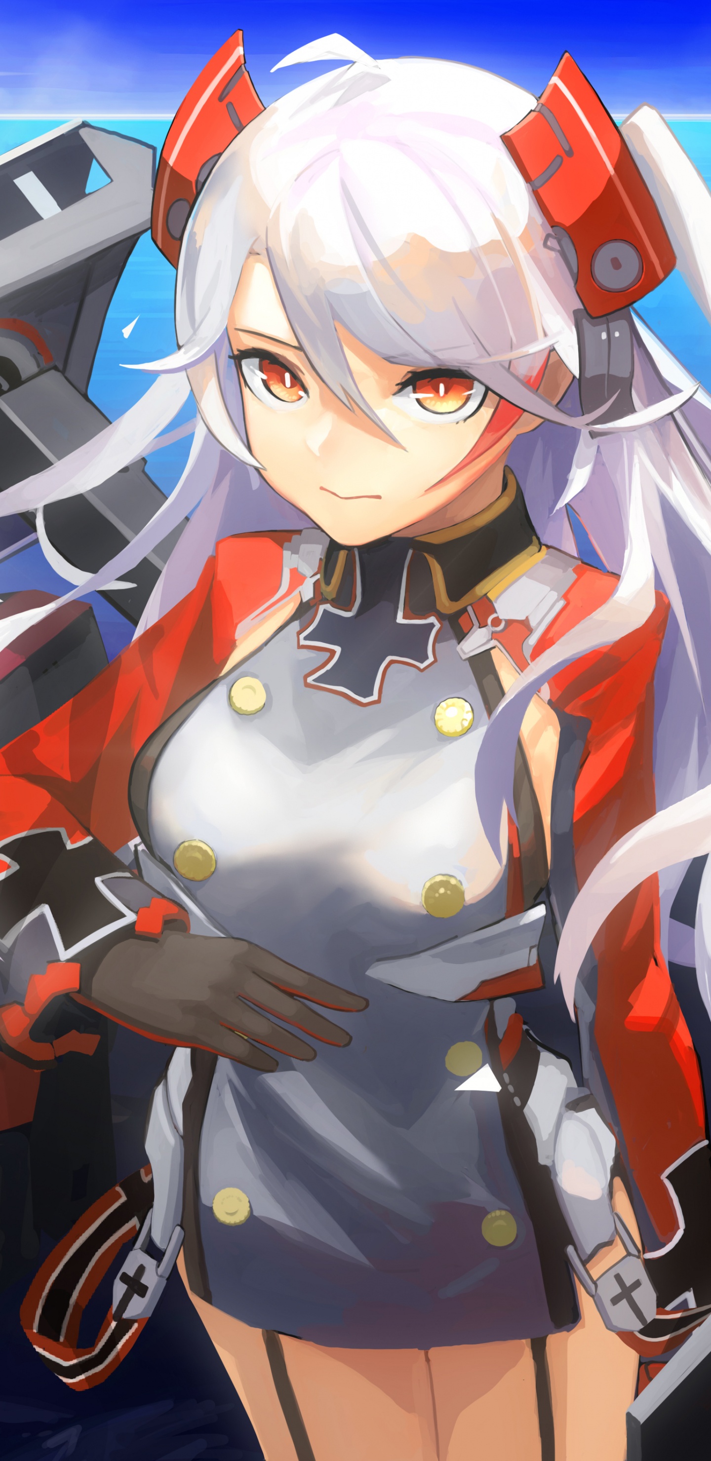 Anime-Charakter Mit Blonden Haaren. Wallpaper in 1440x2960 Resolution