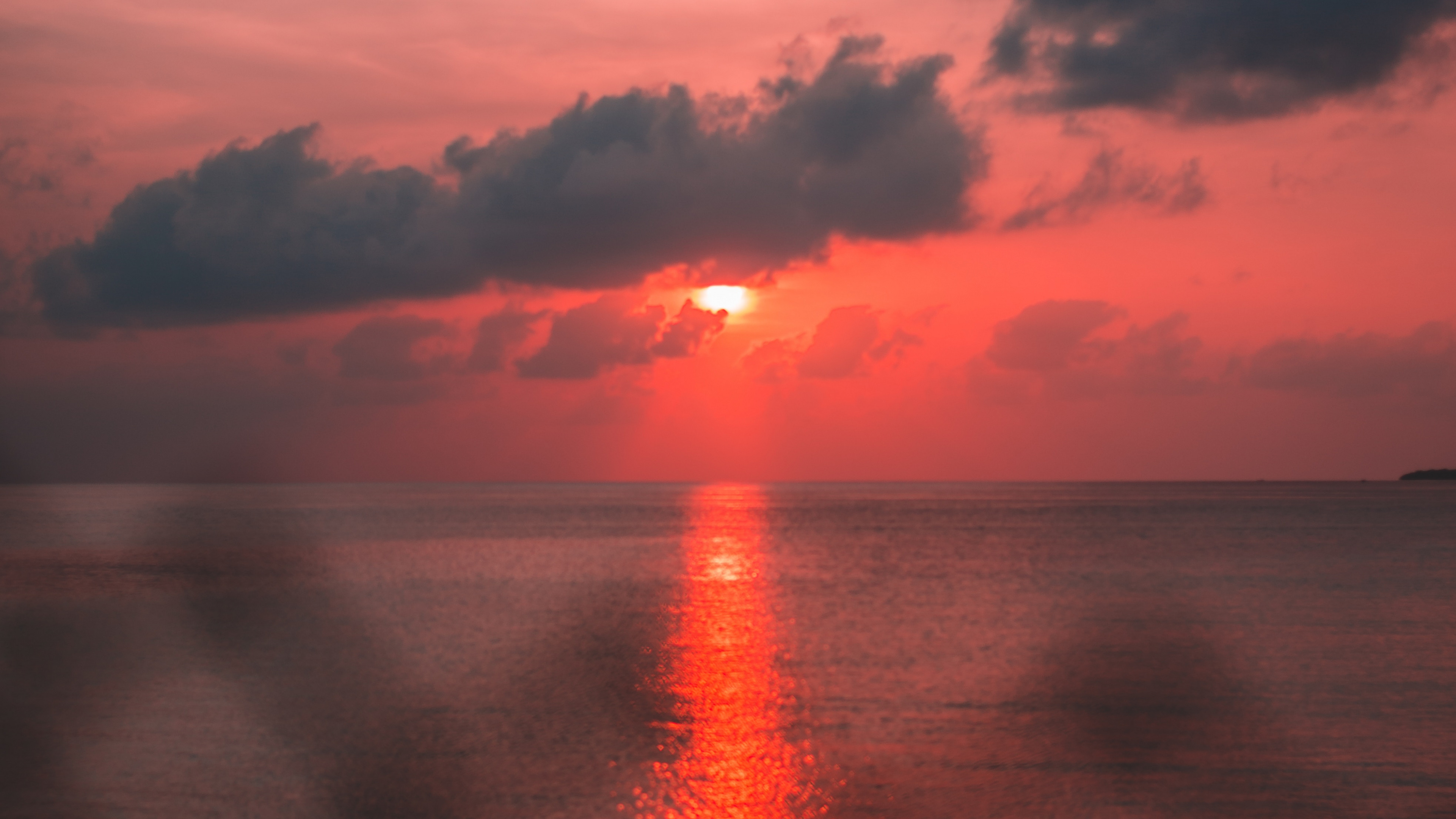 Horizon, Red, Lever, Eau, Afterglow. Wallpaper in 3840x2160 Resolution