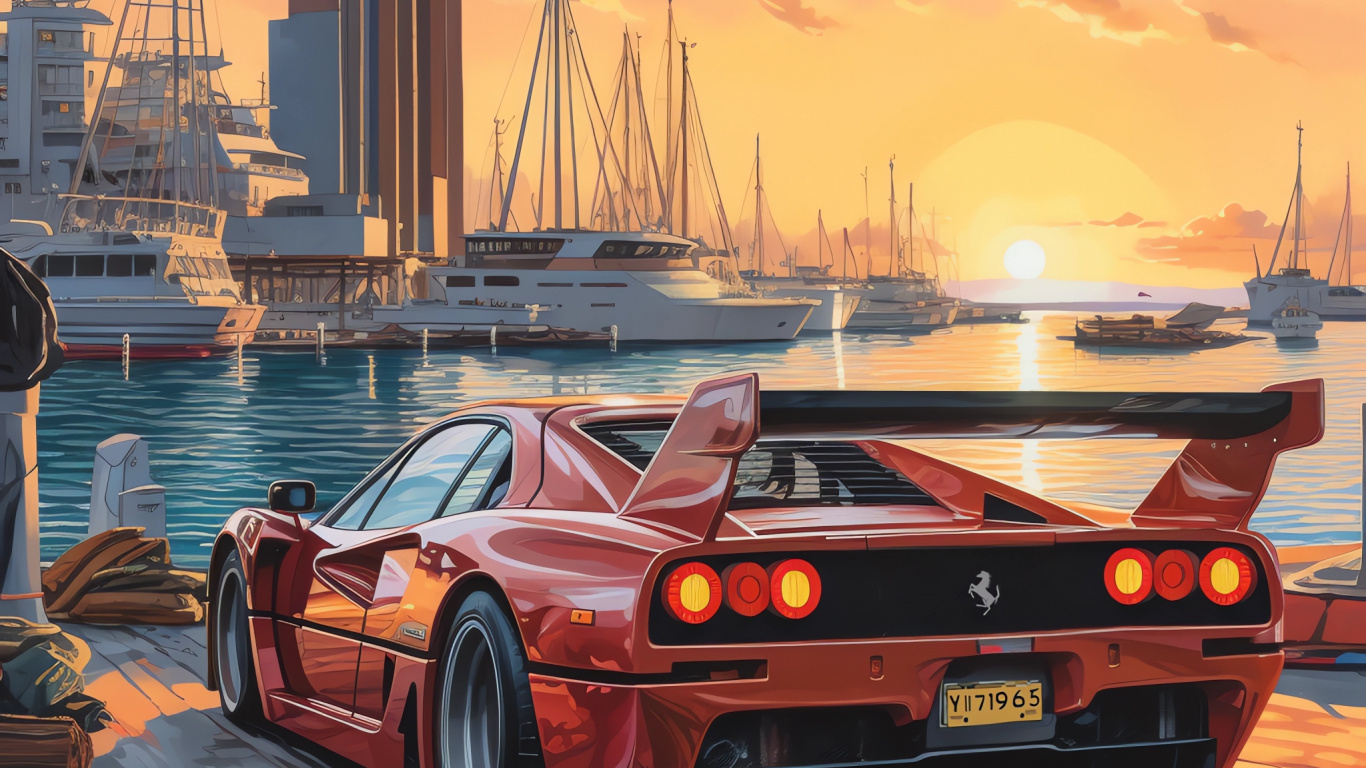 Grand Tourer, Car, Cloud, Rad, Tire. Wallpaper in 1366x768 Resolution