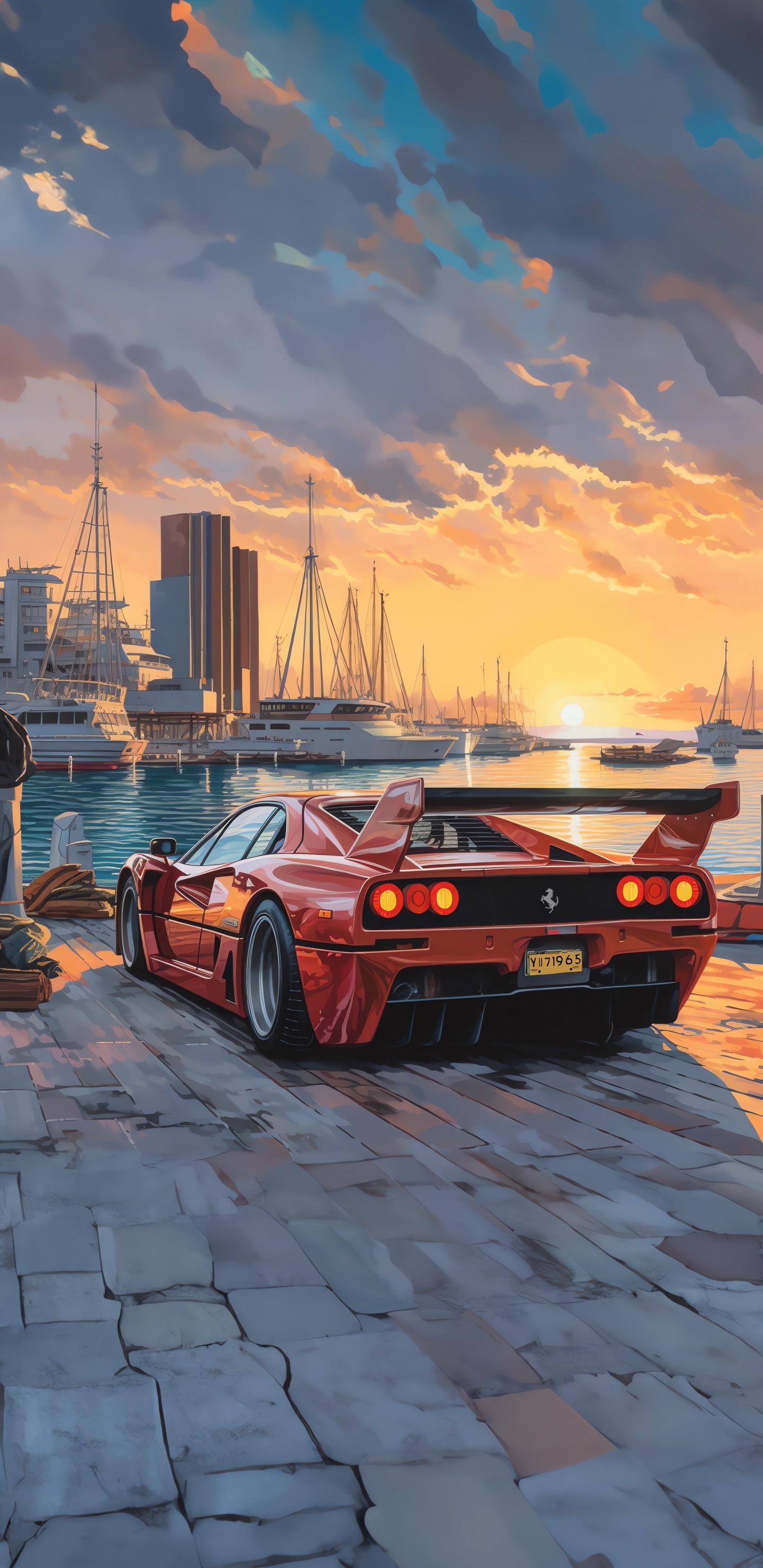 Grand Tourer, Cars, Cloud, Wheel, Tire. Wallpaper in 1440x2960 Resolution